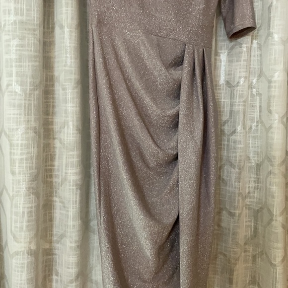 Sparkle light purple evening dress with side slit - Picture 3 of 5